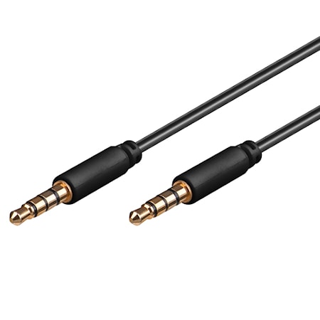 3,5mm Audiokabel 2,0m Svart