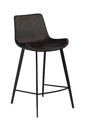 Barstol Hype 91 cm Velour - Meteorite Svart