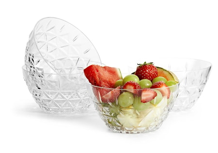 Picknick Skål Transparent 12cm 4-pack