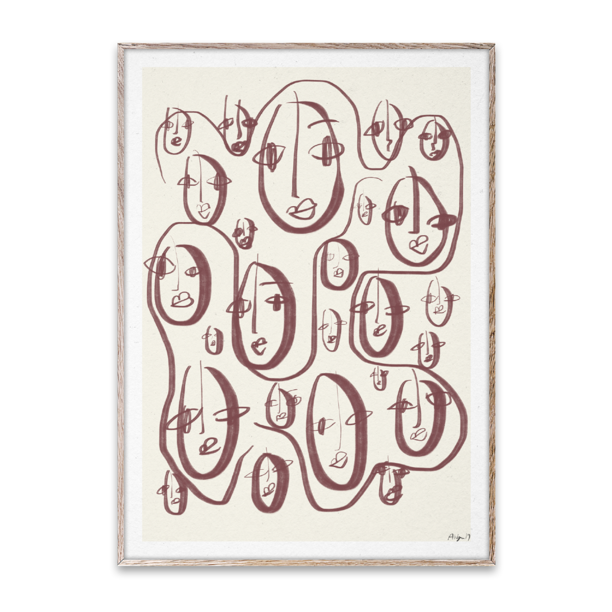 Paper Collective Poster Random Faces 50x70 cm