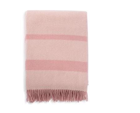 Herringbone Återvunnen Ull Pläd Rosa 130x170 cm