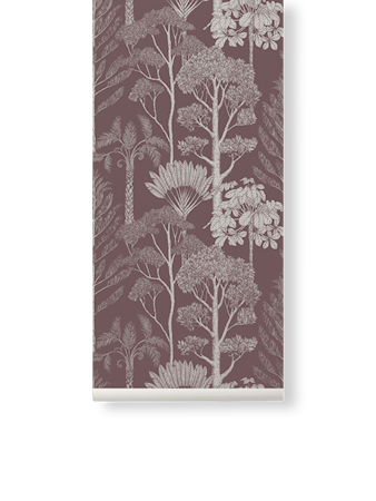 Katie Scott Tapet Trees Mahogany