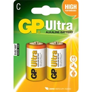 Batteri GP Alkaline Ultra LR14 C, 2-pack