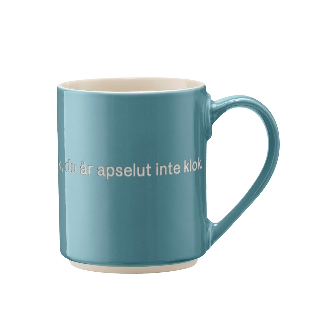 Design House Stockholm Mugg Astrid Inte klok gråblå