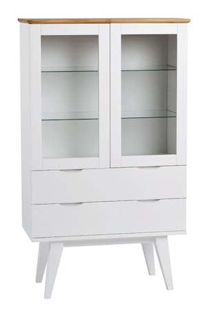Filippa vitrin 2D 2L vit/ek