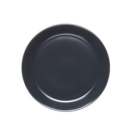 Assiett 20 cm med kant grafitgrå