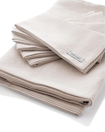 Dukset 350 cm + 8 servetter Natur