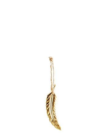 Fjäderdekoration 10,5x3,4cm Guld