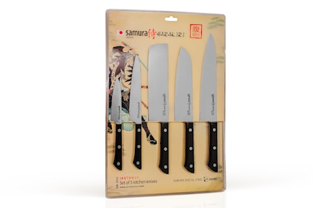 HARAKIRI Knivset 5 delar Svart
