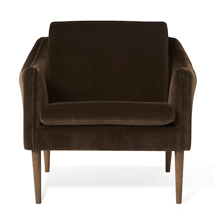 Mr. Olsen Lounge Chair Java Brown Sammet Smoked Ek