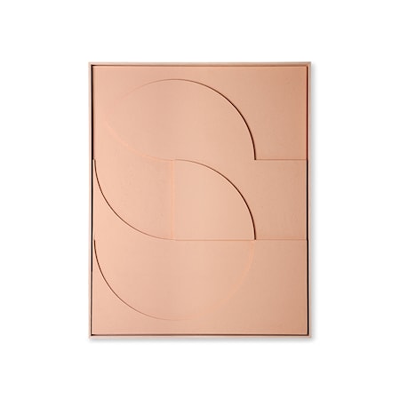 Framed Relief Art Panel Peach D Large