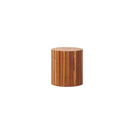 Sidobord Teaky Naturfärgad Ø38cm