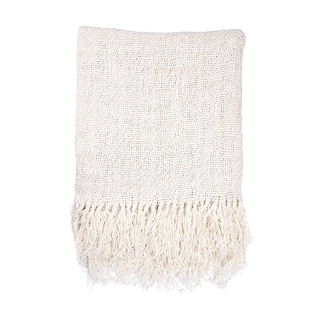 Linen Filt White 130x170 cm