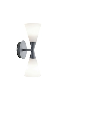 Harlekin Duo vägglampa grafit grå/vit E14