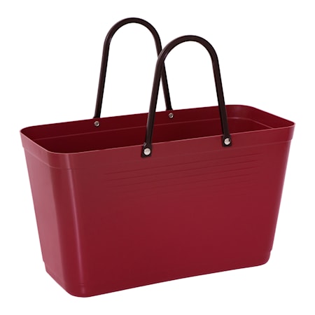 Väska Stor Green Plastic Vinröd