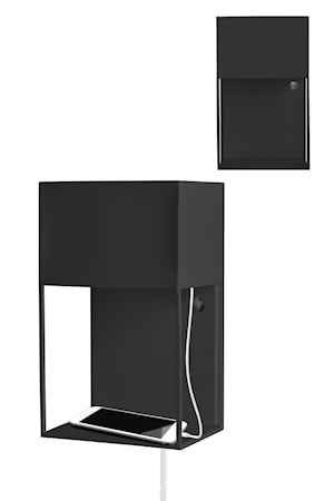 Box Vägglampa Svart