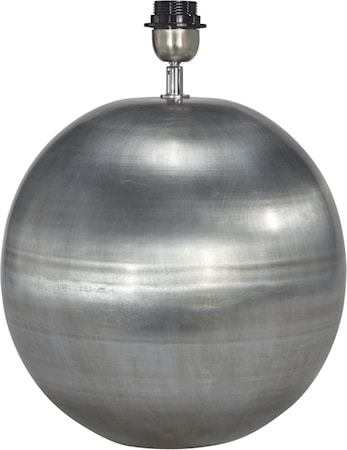 Globe Lampfot Blekt Silver 30cm