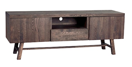 Brooklyn TV-bänk Mörkbrun Ek 160 cm