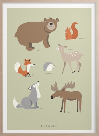 I skogen Poster 30x40 cm