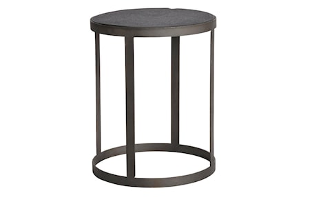 Soffbord High Svart Järn/Sten 50x40 cm