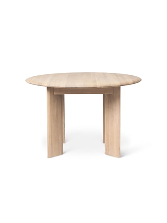Bevel Table - Round Ø117 - White Oiled