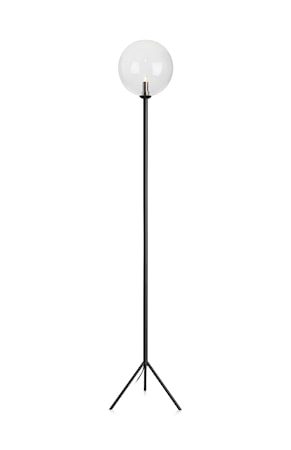 Andrew Golvlampa Svart/Klar 1L