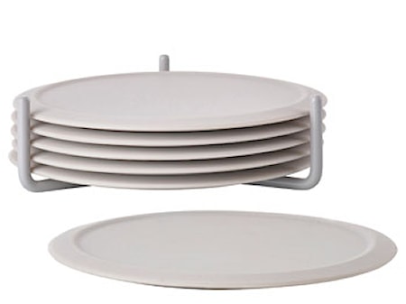 Glasunderlägg Warm Grey m hållare