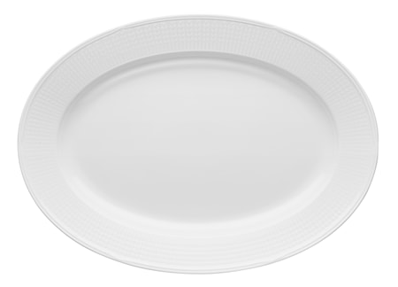 Swedish Grace fat oval 40x29 cm snö