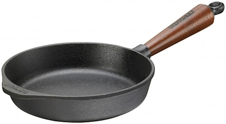 Stekpanna rak kant 20 cm med trähandtag