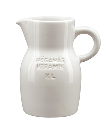 Höganäs Keramik kanna 50 cl vit blank