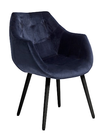 Matsalsstol med armstöd Blå Velour