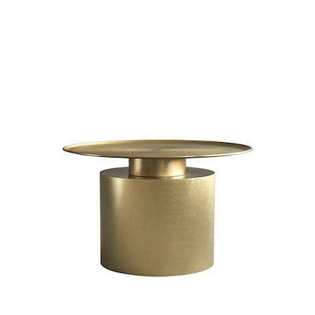 Pillar Soffbord Low Brass Antique