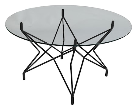 Star Underrede, soffbord, Ø90, svart