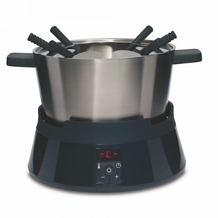 Fondue Induktionsplatta med 8 Gafflar Svart
