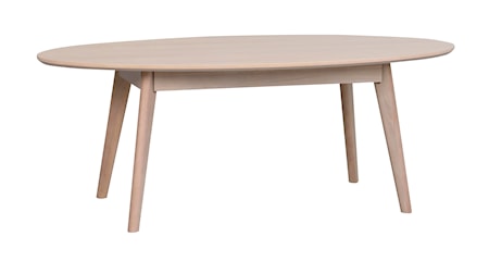 Yumi Soffbord Ovalt Vitpigmenterad Ek 130x65 cm