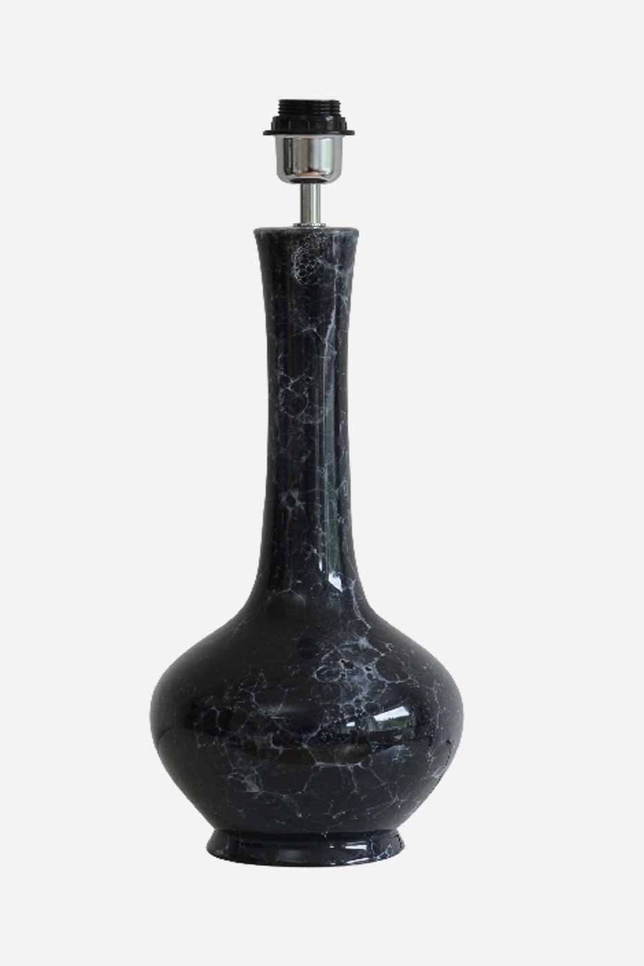 Lampfot Bella 50 cm svart marmorerad