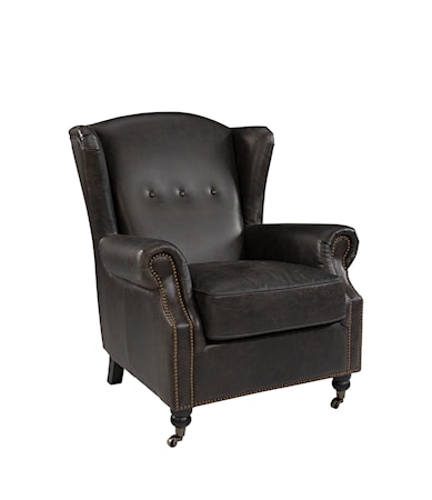 GOSLAR Wingchair leather black