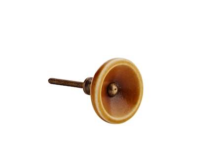 Dörrhandtag Ø 4 cm - Senapsgul/mässing