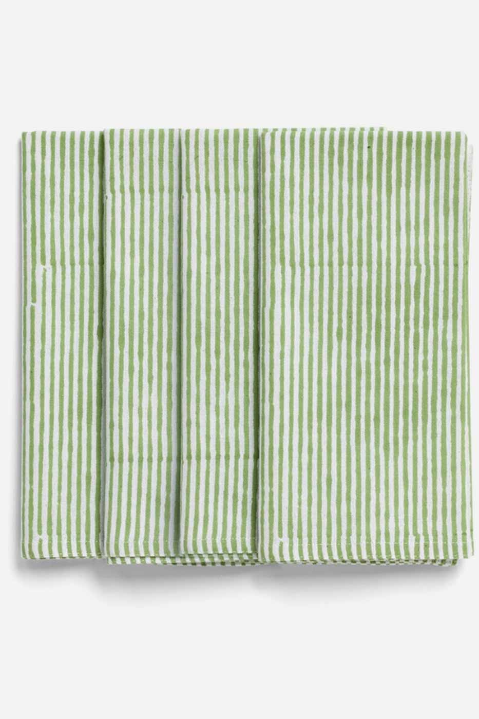 Servett Paradise/stripe Grön 4-pack bomull