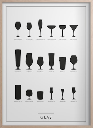 Glas Poster 50x70 cm