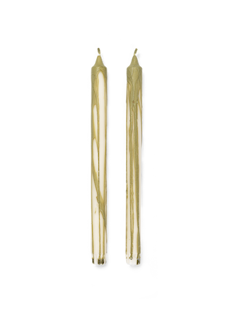 Dryp Candles Ljus Set om 2 Olive Green