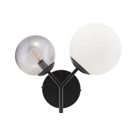 Vägglampa Twice - Svart