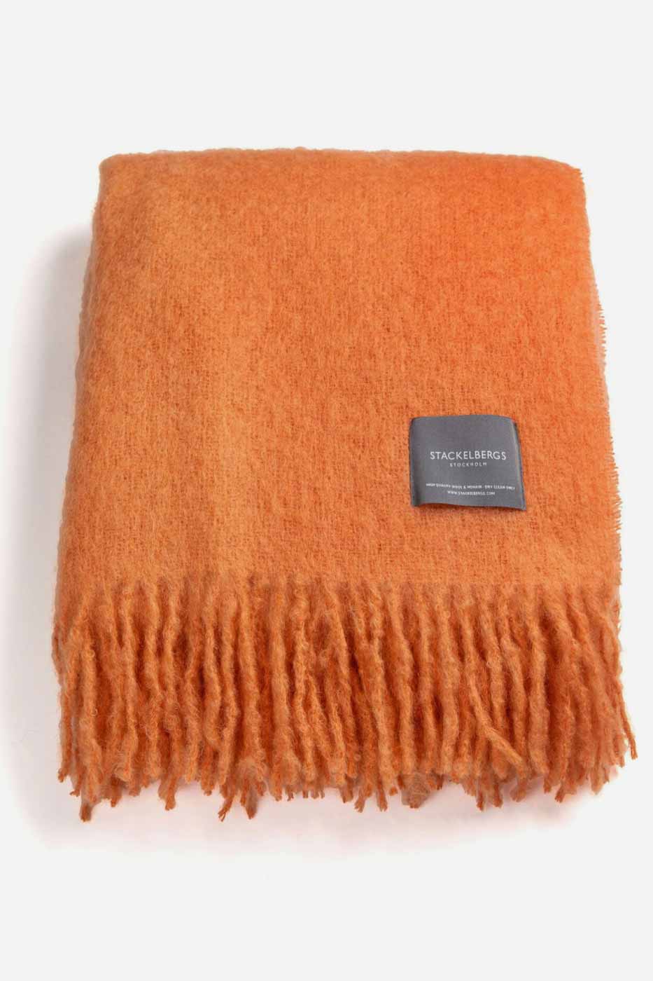 Pläd Orange 130x170 mohair