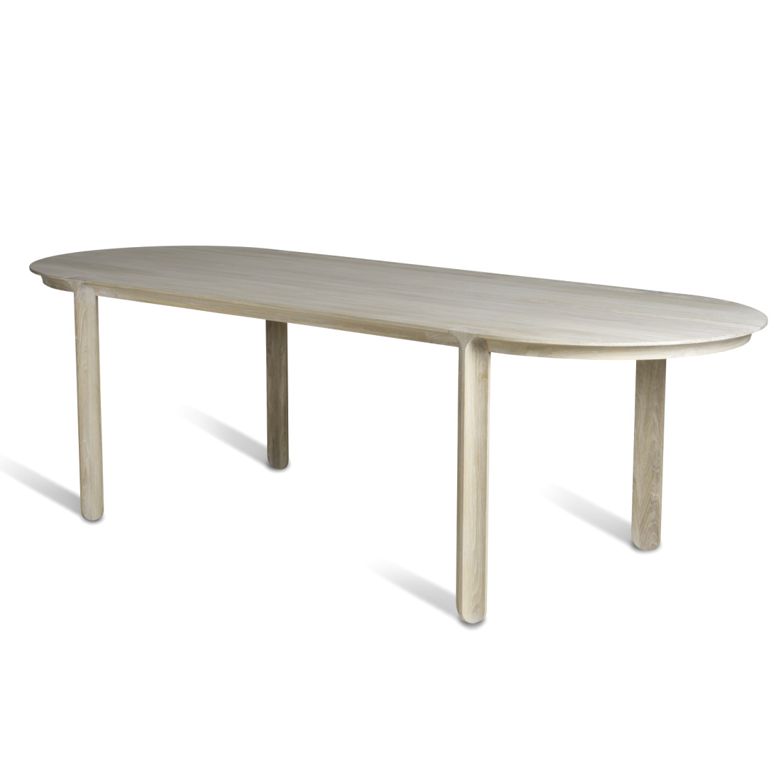 Ovalt matbord 258 cm vitpigmenterad ek Amor, Mavis