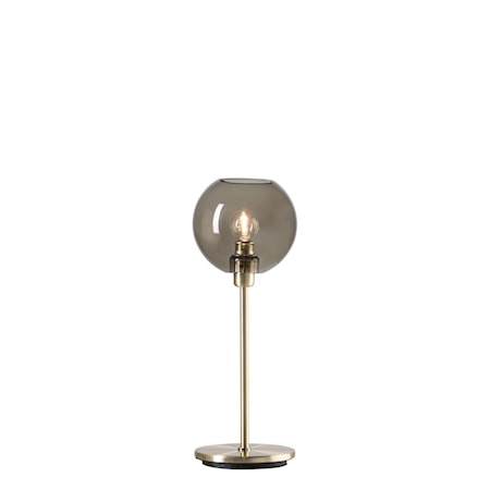 Gloria Bordslampa Mässinging/Rökfärgat Glas