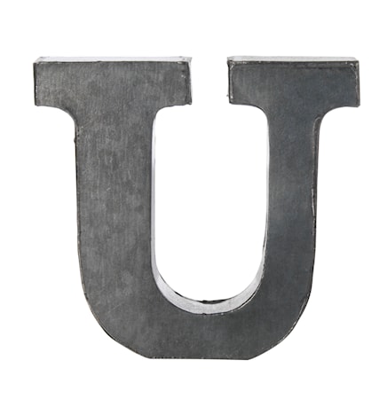 Zinc letter, U