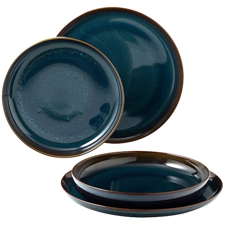 Crafted Denim Dinner set Tallrikar 4 Delar