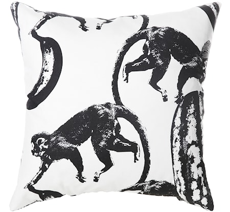Funky Monkey svart kudde - 2-pack, 60x60