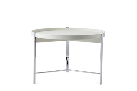 Compose Soffbord Vit Krom Ø70 cm