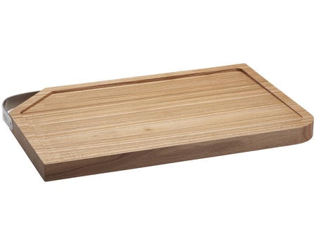 Skärbräda med handtag trä/stål 48 cm